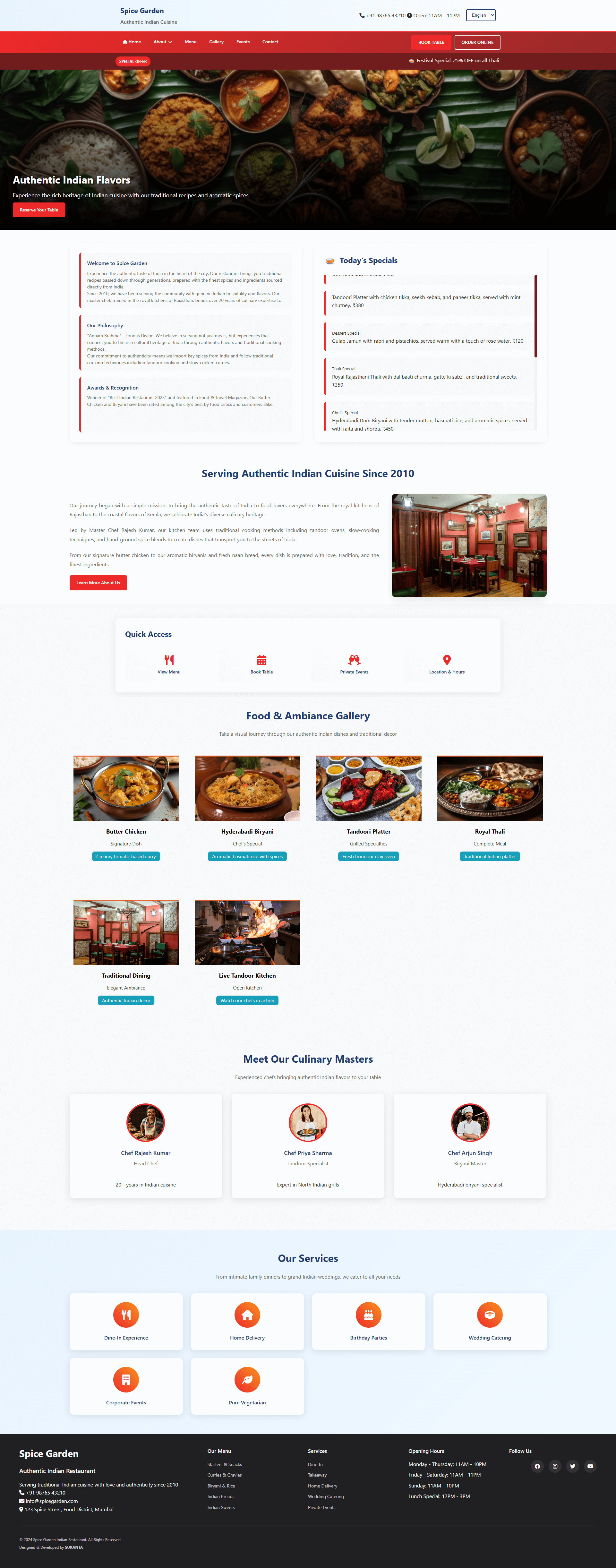 Spice Garden React App